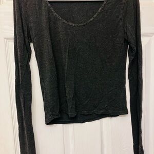 Gilly Hicks Gray Fitted Crop Bodysuit